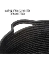 Honey Can Do Set of 3 Black Cotton Coil Baskets