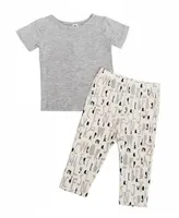 Earth Baby Outfitters Baby Boys or Baby Hello Pajamas, 2 Piece Set