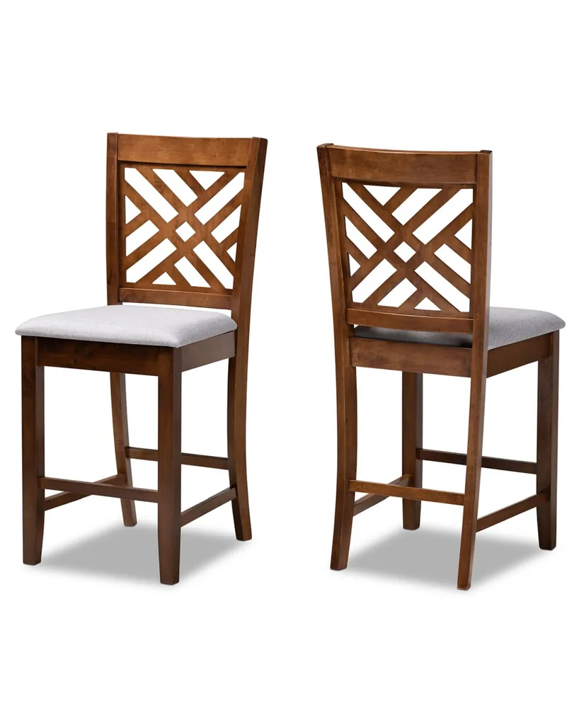 Furniture Caron Upholstered 2 Piece Counter Height Pub Chair Set