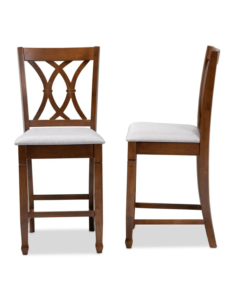 Furniture Reneau Modern and Contemporary Upholstered 2 Piece Counter Height Pub Chair Set