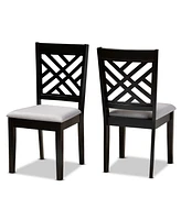 Furniture Caron Transitional 2 Piece Dining Chair Set with Seat