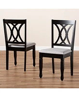 Furniture Reneau Transitional 2 Piece Dining Chair Set with Seat