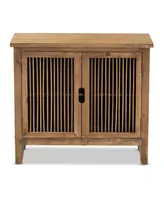 Furniture Clement Rustic Transitional 2 Door Spindle Accent Storage Cabinet