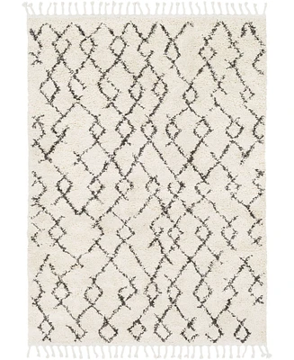 Livabliss Berber Shag Bbe-2301 Charcoal 2' x 2'11" Area Rug