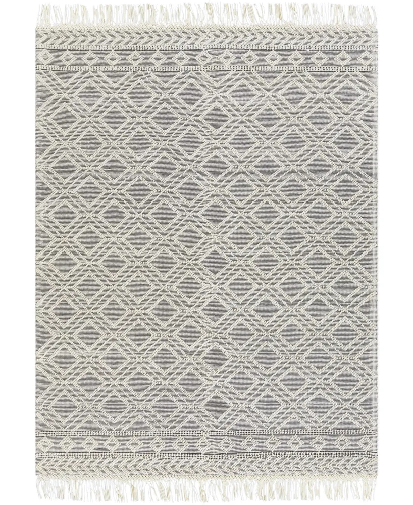 Closeout! Surya Farmhouse Tassels Fts-2303 Gray 8' x 10' Area Rug