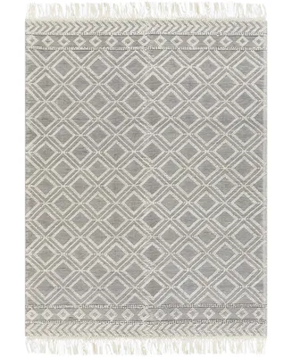 Closeout! Surya Farmhouse Tassels Fts-2303 Gray 8' x 10' Area Rug