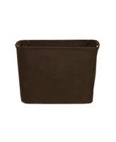 Household Essentials Tapered Storage Bin with Wood Handles