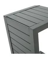Noble House Cape Coral Outdoor C-shaped Side Table