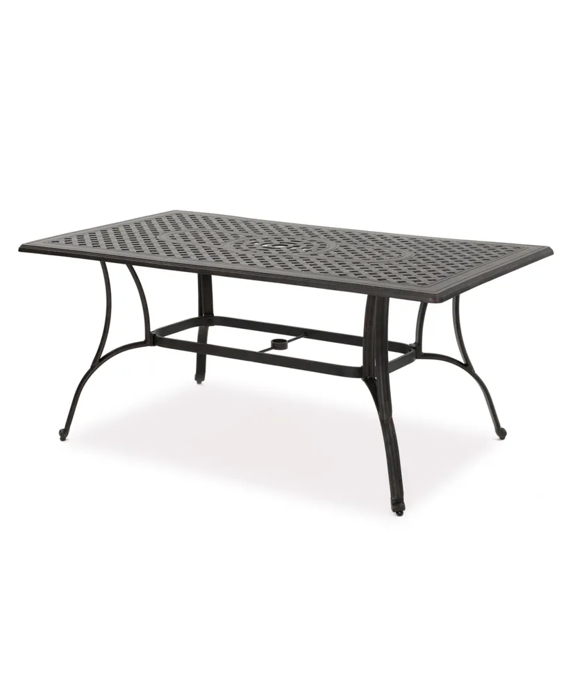 Noble House Alfresco Outdoor Cast Rectangular Dining Table