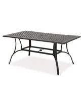 Noble House Alfresco Outdoor Cast Rectangular Dining Table