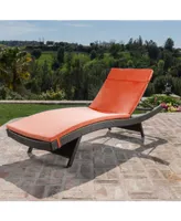 Noble House Salem Outdoor Chaise Lounge with Cushion