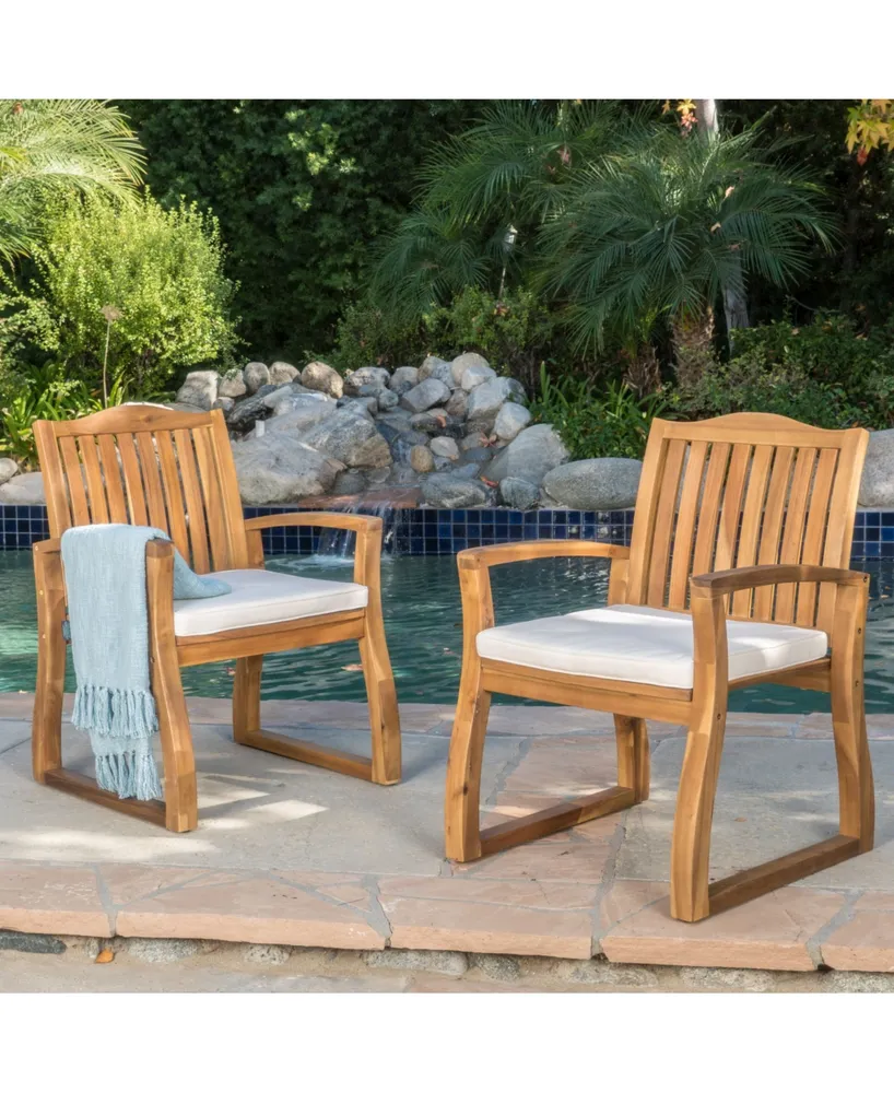 Noble House Della Outdoor Dining Chairs, Set of 2