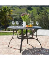 Noble House Alfresco Outdoor Cast Circular Dining Table