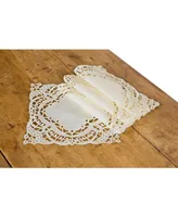 Xia Home Fashions Dainty Lace Square Doily - Set of 4, 8" x 8"