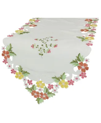 Xia Home Fashions Fancy Flowers Table Runner, 15" x 54"