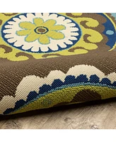 Oriental Weavers Caspian CAS11 2'3" x 7'6" Runner Rug