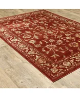 Jhb Design Romeo ROM02 Red 6'7" x 9'2" Area Rug