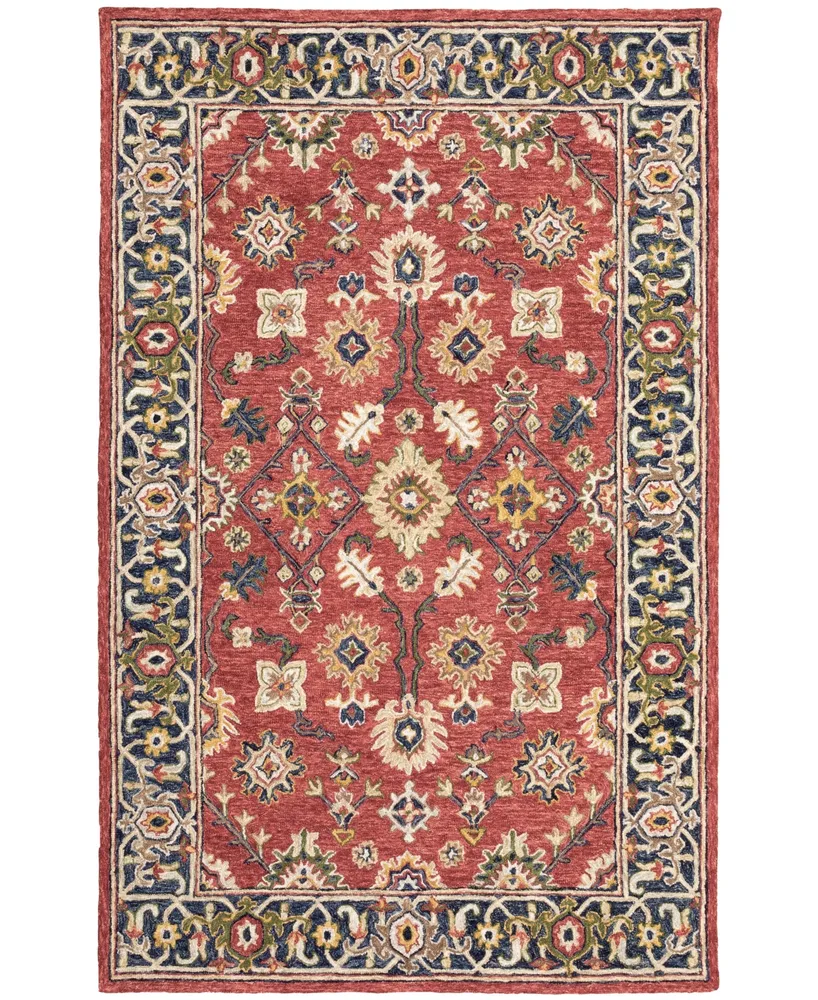 Jhb Design Garden GAR04 Red 5' x 8' Area Rug