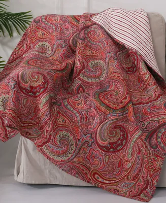 Levtex Spruce Paisley Reversible Quilted Throw, 50" x 60"