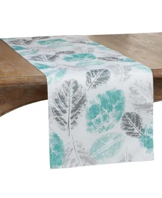 Saro Lifestyle Leaf Print Runner