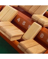Hey Play Shut The Box Game - Classic Number Wooden Set With Dice Included-Old Fashioned