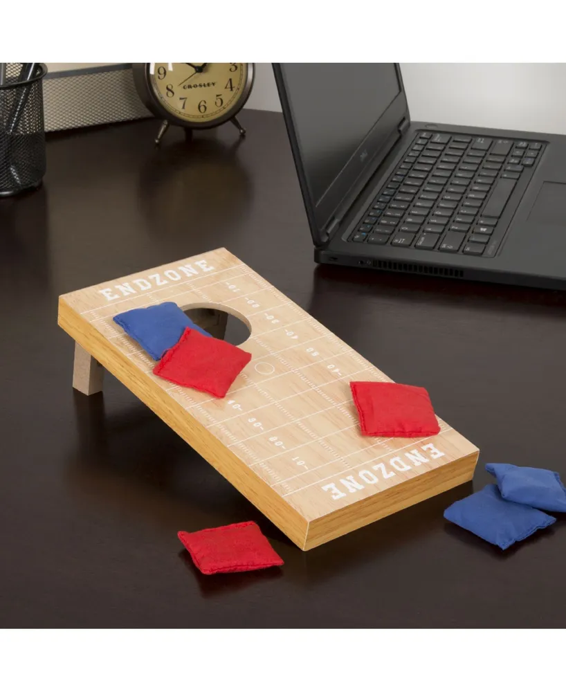 Hey Play Tabletop Cornhole Game - Football Field Theme