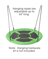 Hey Play Saucer Swing - 40" Diameter Hanging Tree Or Swing Set Outdoor Playground Or Backyard Play Accessory Round Disc With Adjustable Rope