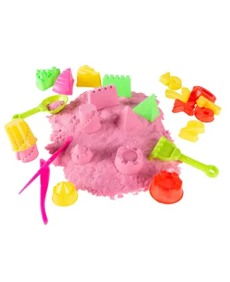Hey Play Moldable Kinetic Play Activity Set- Sculpting Sand With 35 Toys And Tools-Fun Creative Sensory Play For Boys And Girls
