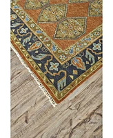 Feizy Ustad R6111 Rust 5'6" x 8'6" Area Rug