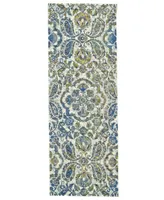 Feizy Brixton R3607 Azure 2'10" x 7'10" Runner Rug