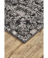 Feizy Prasad R3680 Charcoal 2'10" x 7'10" Runner Rug