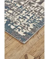 Feizy Akhari R3677 Gray 2'10" x 7'10" Runner Rug