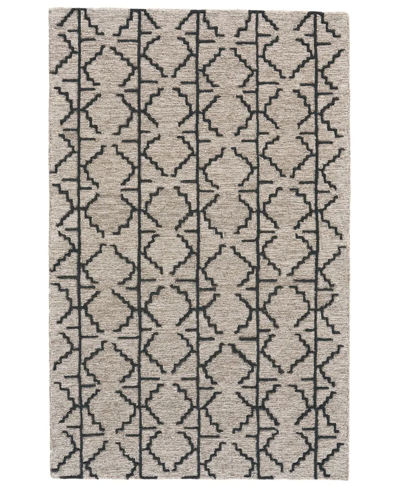 Feizy Enzo R8732 Charcoal 3'6" x 5'6" Area Rug