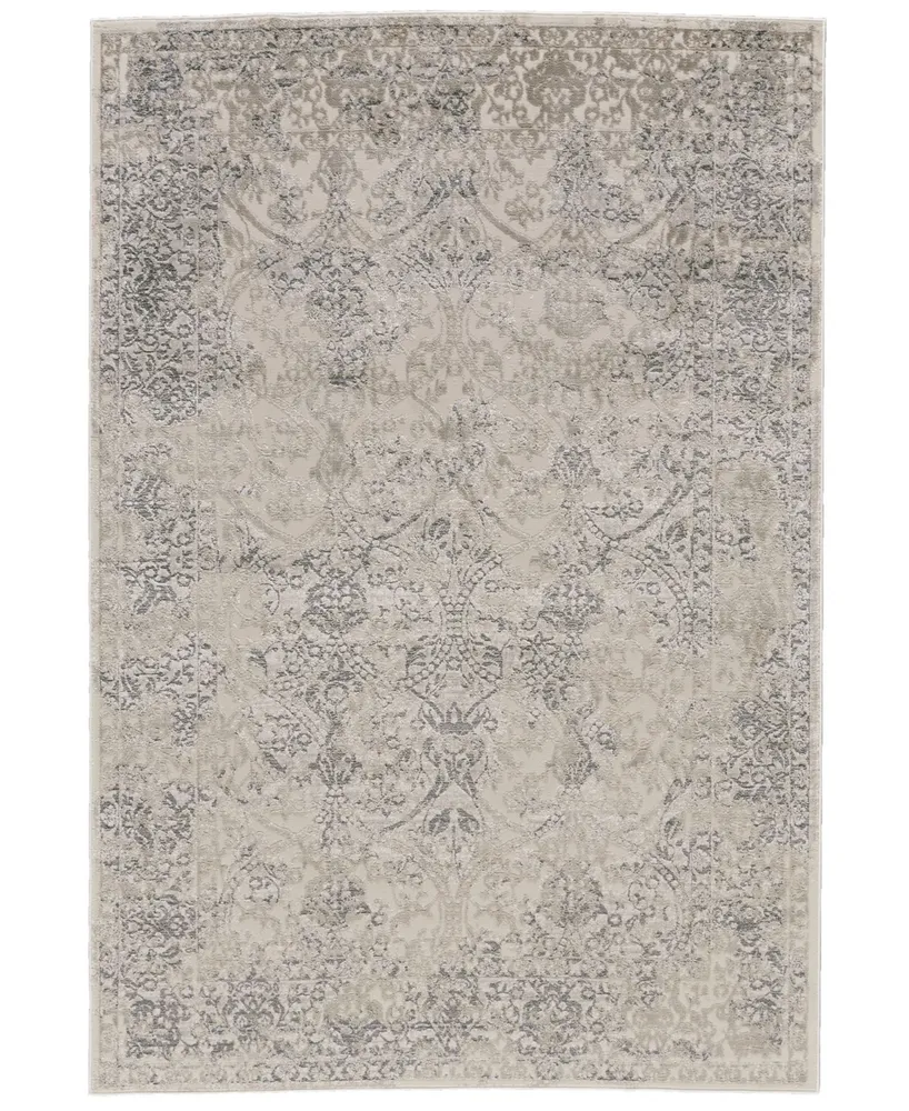 Feizy Prasad R3682 Silver 1'8" x 2'10" Area Rug