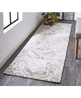 Feizy Asher R8769 Gray 2'6" x 8' Runner Rug