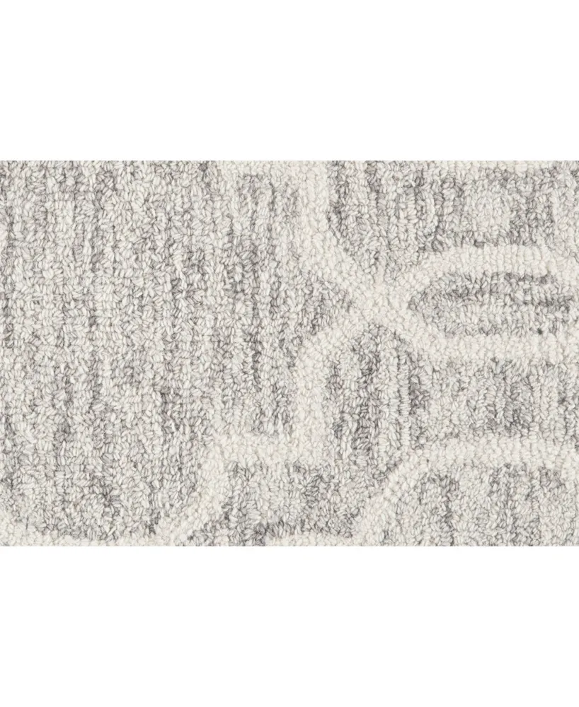 Feizy Belfort R8775 Silver 5' x 8' Area Rug