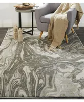 Feizy Prasad R3894 Silver 5' x 8' Area Rug