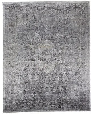 Feizy Sarrant R3966 Gray 5' x 7'2" Area Rug