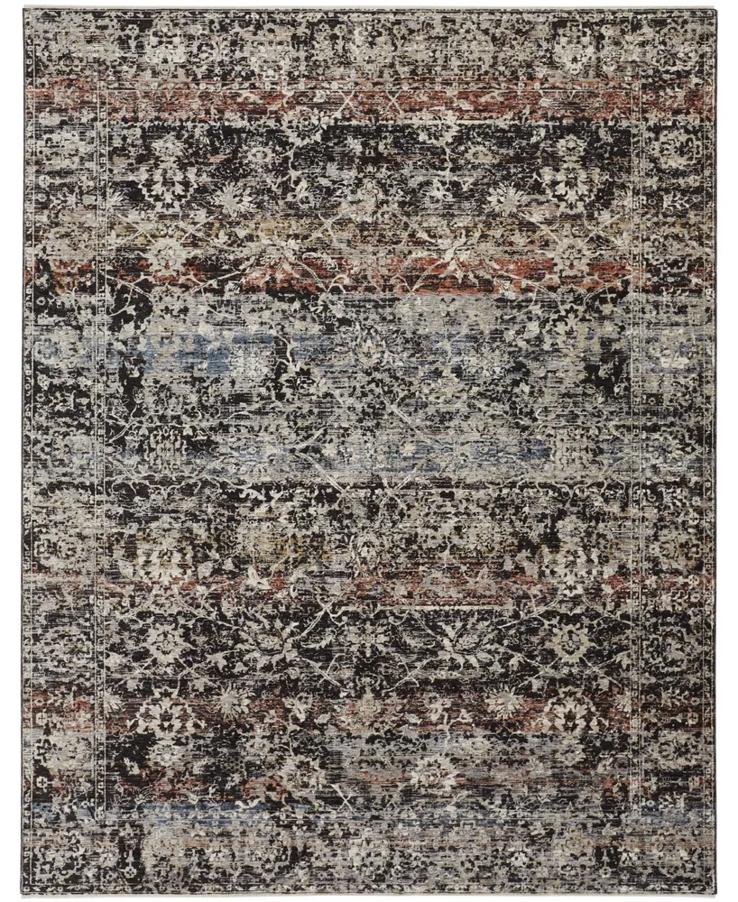 Feizy Caprio R3962 Blue 2'6" x 8' Runner Rug