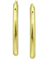 Giani Bernini Oval Polished Hoop Earrings in 18k Gold-Plated Sterling Silver, 1-1/8", Created for Macy's