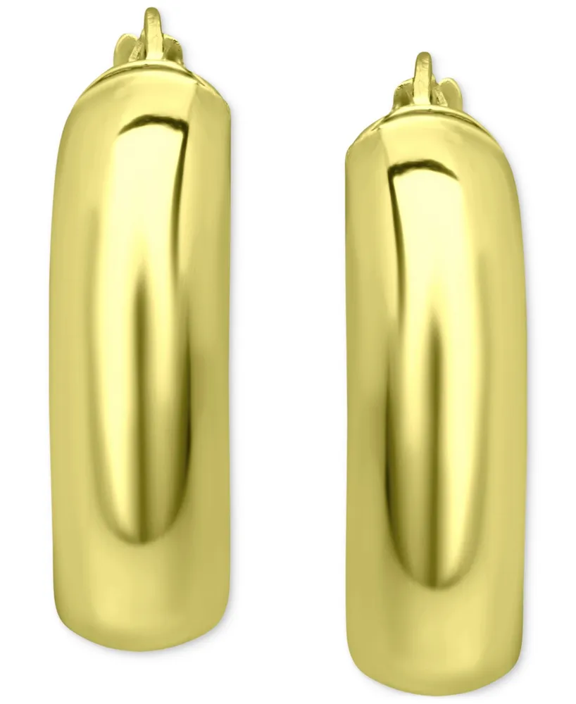 Giani Bernini Small Chunky Hoop Earrings in 18k Gold Plated Sterling Silver, 3/4", Created for Macy's