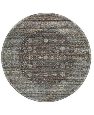 Km Home Silvano Sil- 5'3" x 5'3" Round Rug