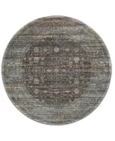 Km Home Silvano Sil- 5'3" x 5'3" Round Rug