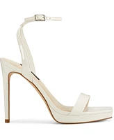 Nine West Women's Zadie Square Toe Stiletto Heel Dress Sandals