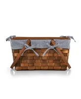 Picnic Time Kansas Handwoven Wood Picnic Basket