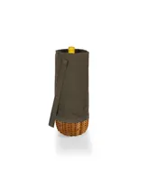 Picnic Time Malbec Insulated Canvas and Willow Wine Bottle Basket