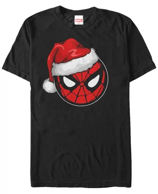 Fifth Sun Men's Marvel Spider-Man Santa Hat Short Sleeve T-shirt