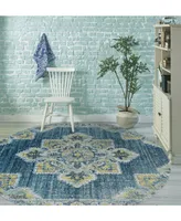 Closeout! Amer Rugs Eternal Ete- Turquoise 6'7" Round Rug