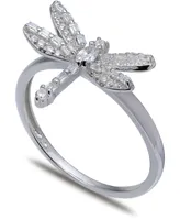 Giani Bernini Cubic Zirconia Dragonfly Ring in Sterling Silver, Created for Macy's