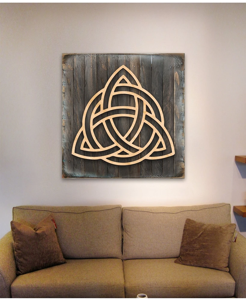 Designocracy Spiral Symbol Celtic Wood Block